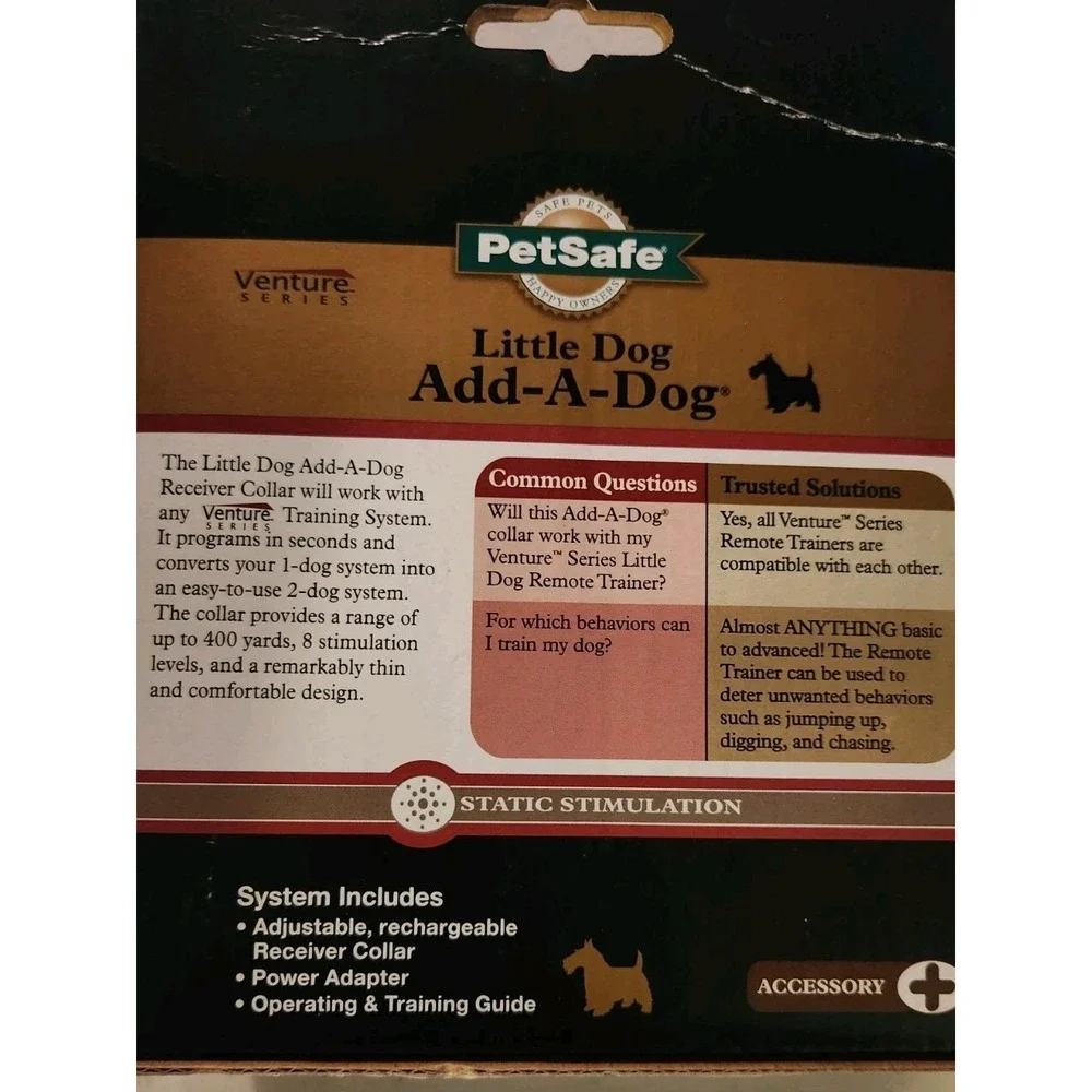 PetSafe Add-A-Dog Little Dog Extra Collar Venture Series New‎ PTD00-11951